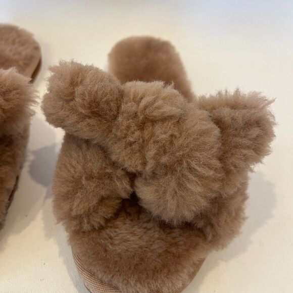 Emu Australia Naledi Sheepskin Sherpa Merino Wool Slides Brown Size 10 Slipper - Picture 5 of 9
